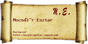 Mocsár Eszter névjegykártya