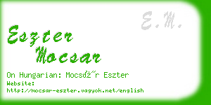 eszter mocsar business card